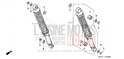 AMMORTIZZATORE POSTERIORE CG125ES4 di 2004